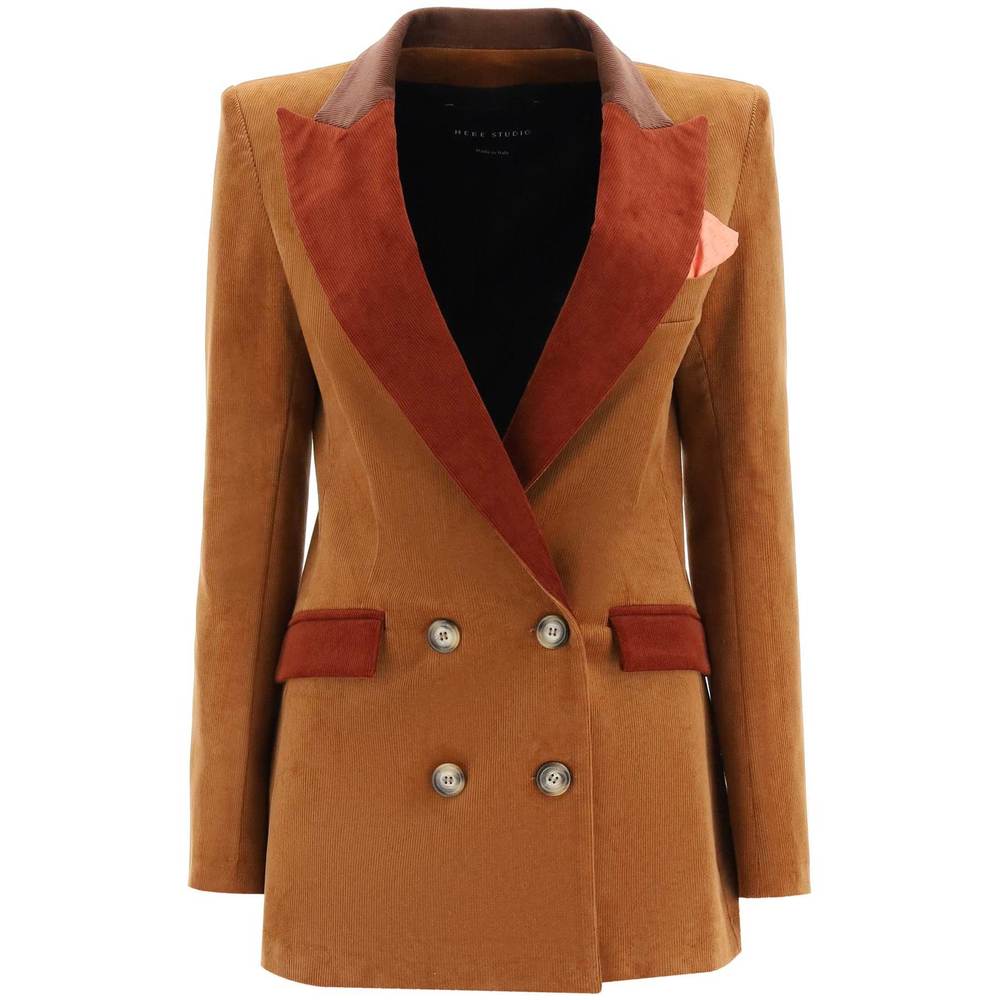 Hebe studio bianca double-breasted cady blazer
